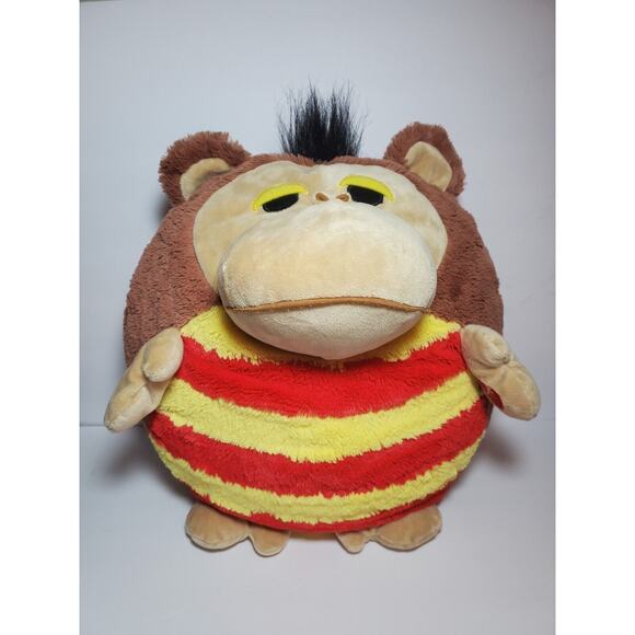 MushaBelly Snoozems Monkey Plush Pillow Stuffed Animal W/Sounds Musha Belly Red - Picture 1 of 6